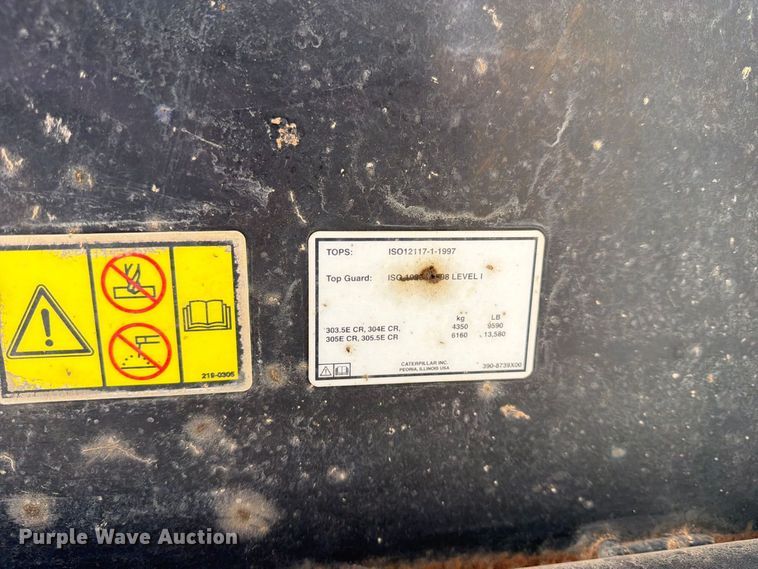 image for item FK5087 2012 Caterpillar 303.5E CR mini excavator