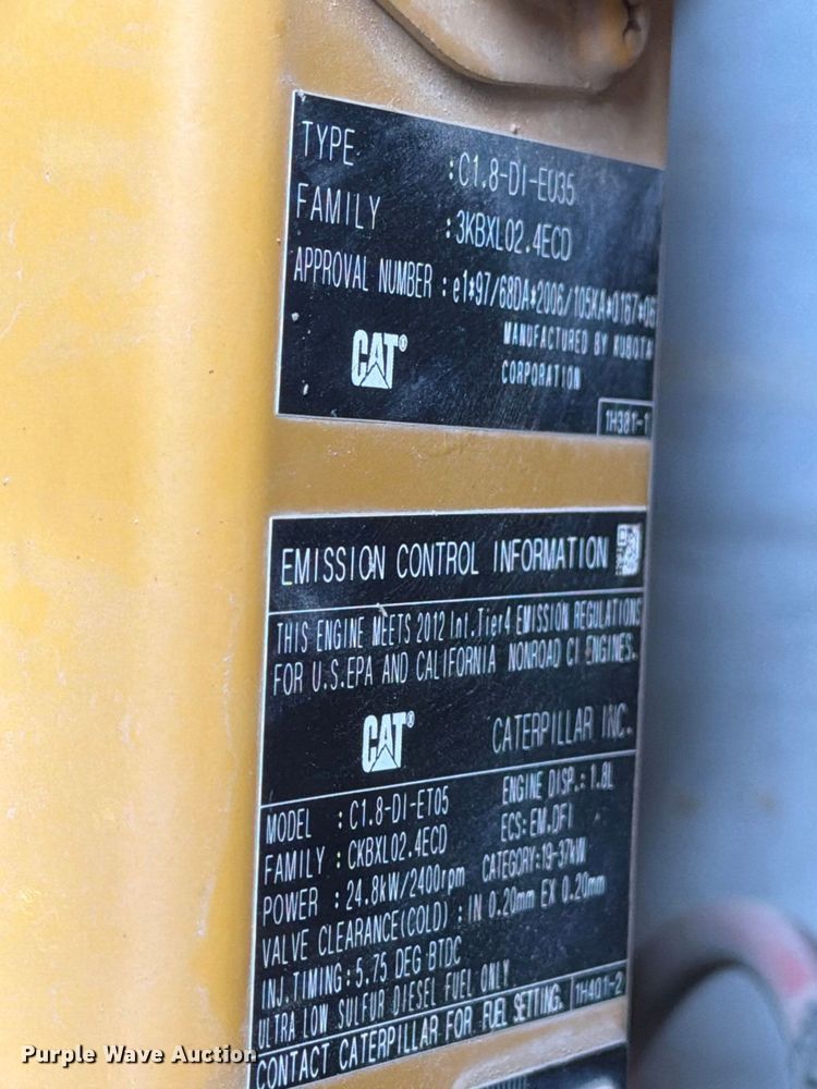 image for item FK5087 2012 Caterpillar 303.5E CR mini excavator
