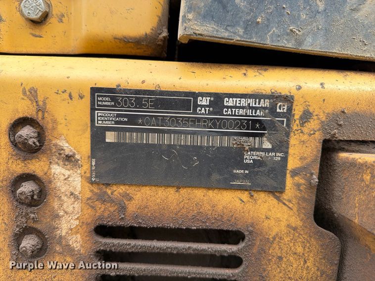 image for item FK5087 2012 Caterpillar 303.5E CR mini excavator