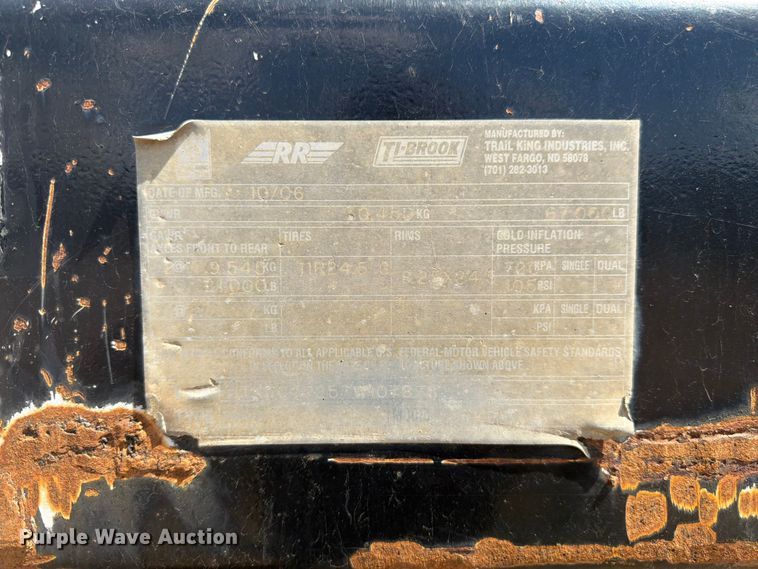 image for item FM7613 2007 Trail King bottom dump trailer