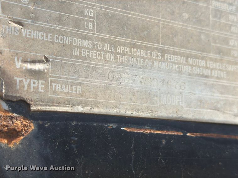 image for item FM7613 2007 Trail King bottom dump trailer