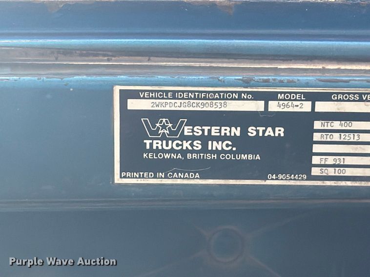image for item FM7632 1982 Western Star 4900 water truck