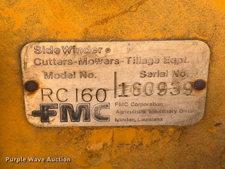 image for item FN2577 FMC RC 160 rototiller