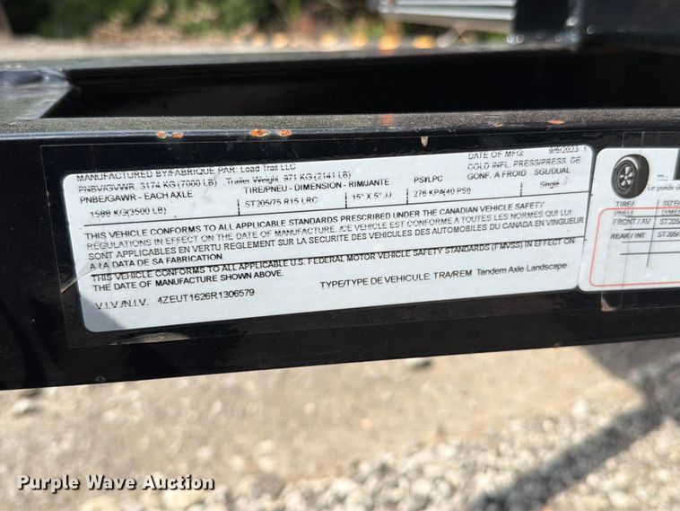 image for item FN5793 2024 Load Trail utility trailer
