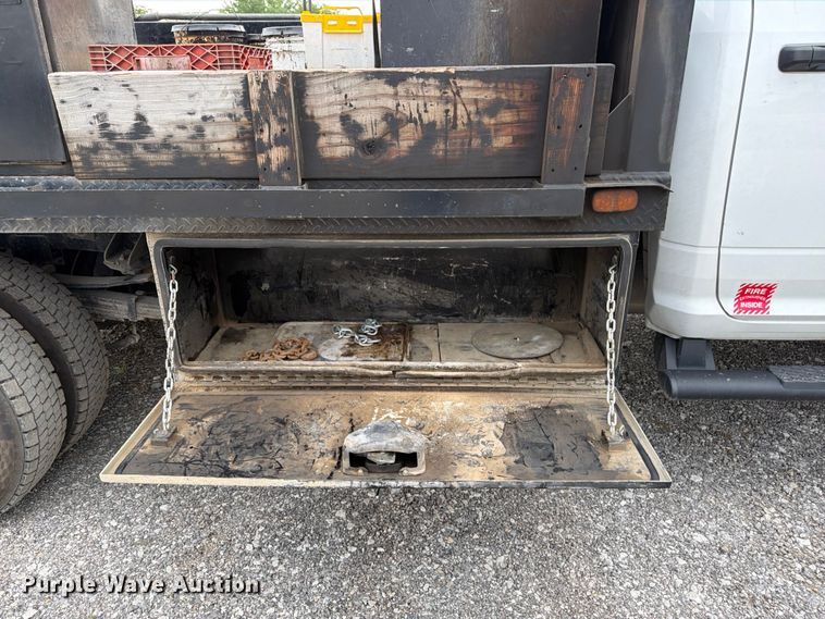 image for item FN5798 2022 RAM 5500 Crew Cab flatbed truck