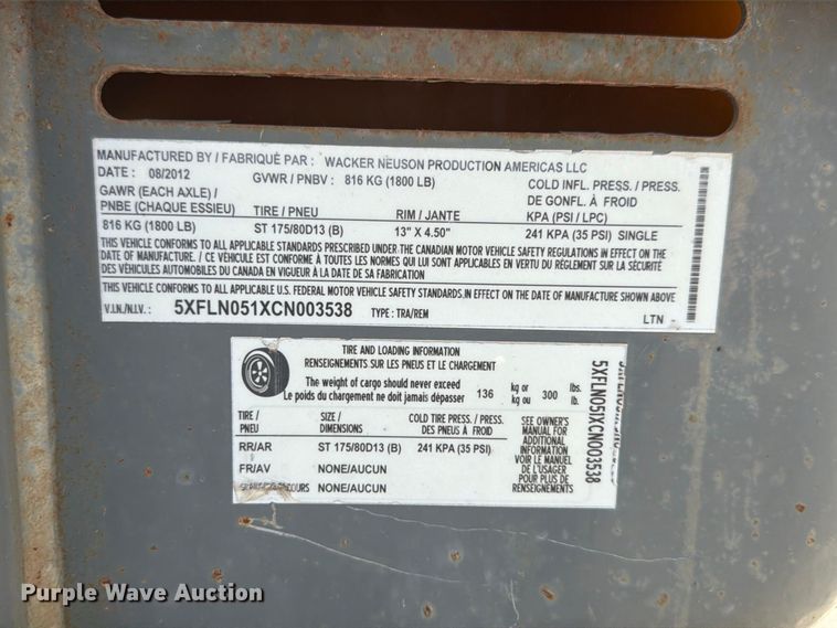 image for item FP3032 2012 Wacker Neuson LTN6 light plant