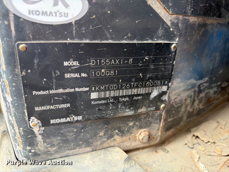 image for item FP4038 2016 Komatsu D155AXI-8 dozer