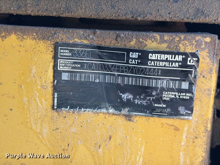 image for item FT6183 2013 Caterpillar 336EL excavator