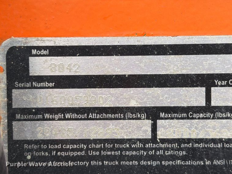 image for item FT6188 2014 JLG 8042 telehandler