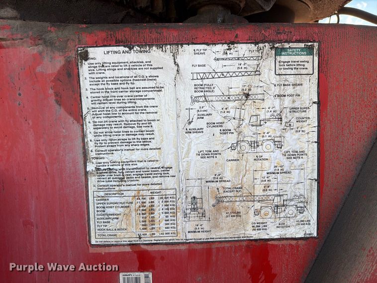 image for item FT6201 Link-Belt RTC-8050 crane