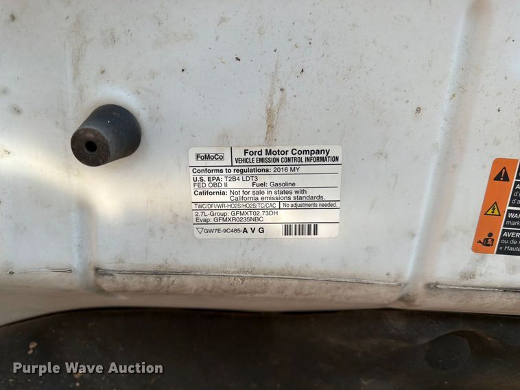 image for item FT6677 2016 Ford F150 Crew Cab pickup truck