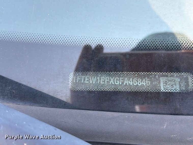 image for item FT6677 2016 Ford F150 Crew Cab pickup truck