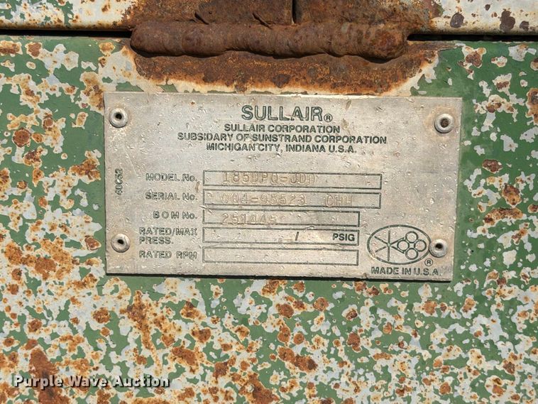 image for item FT6683 Sullair 185DPQ-JDD air compressor