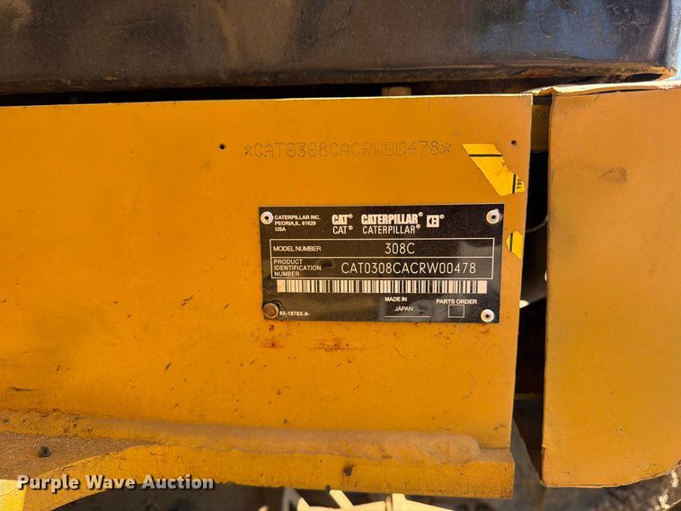image for item FU4638 2002 Caterpillar 308C mini excavator