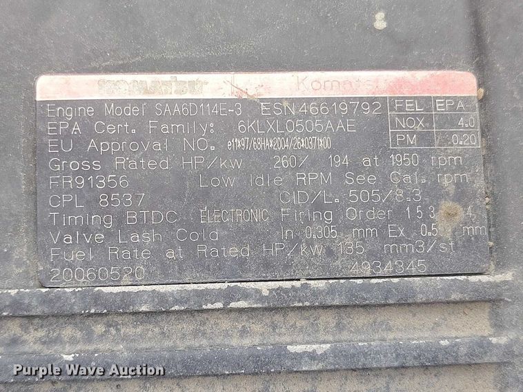 image for item IH9482 2006 Komatsu PC300LC-7E0 excavator