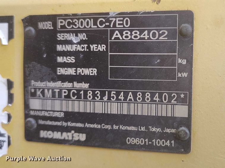 image for item IH9482 2006 Komatsu PC300LC-7E0 excavator