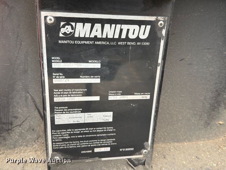 image for item MZ9767 2020 Manitou TMT 55XT-4W forklift