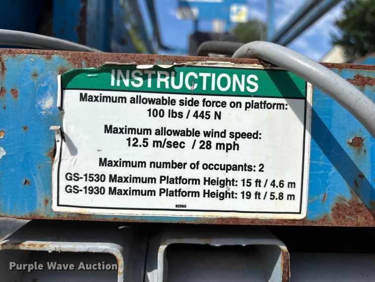 image for item NM9953 Genie GS-1930 scissor lift