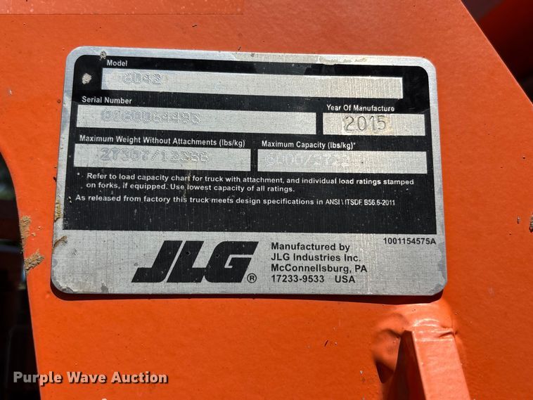 image for item NM9960 2015 JLG 6042 telehandler
