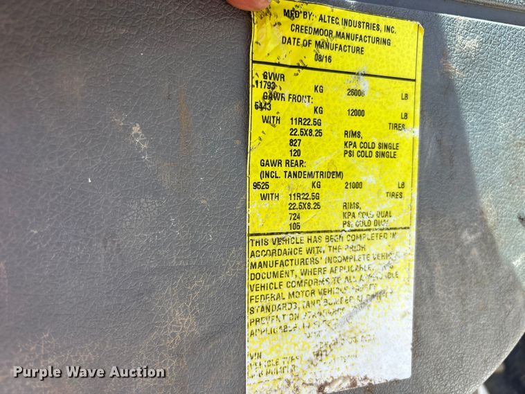 image for item YA3445 2016 Ford F750 forestry bucket truck