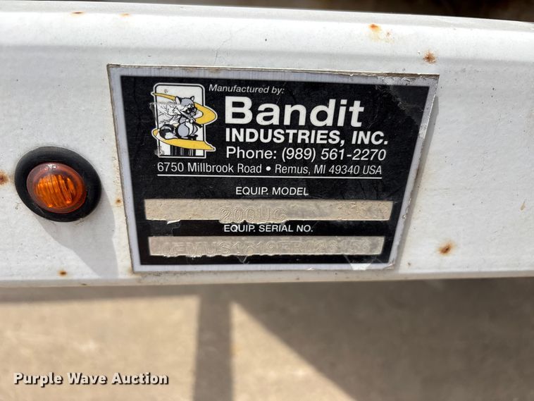 image for item YA3529 2015 Bandit 200UC wood chipper