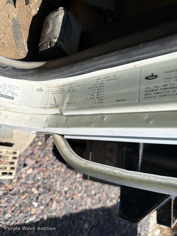 image for item YA4130 2004 Mack Granite CV713 dump truck
