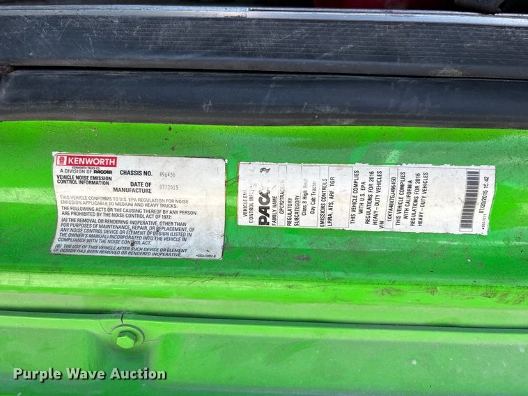 image for item YA4267 2016 Kenworth T680 dump truck