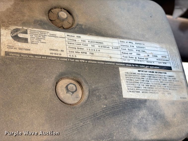 image for item YA4395 2009 Ford F750 Super Duty Ext. Cab chipper truck
