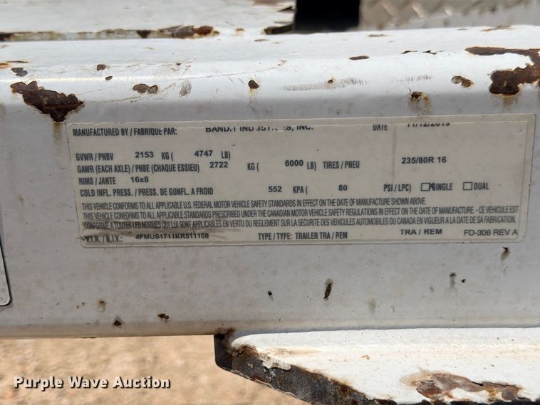 image for item YA4397 2019 Bandit 200UC wood chipper