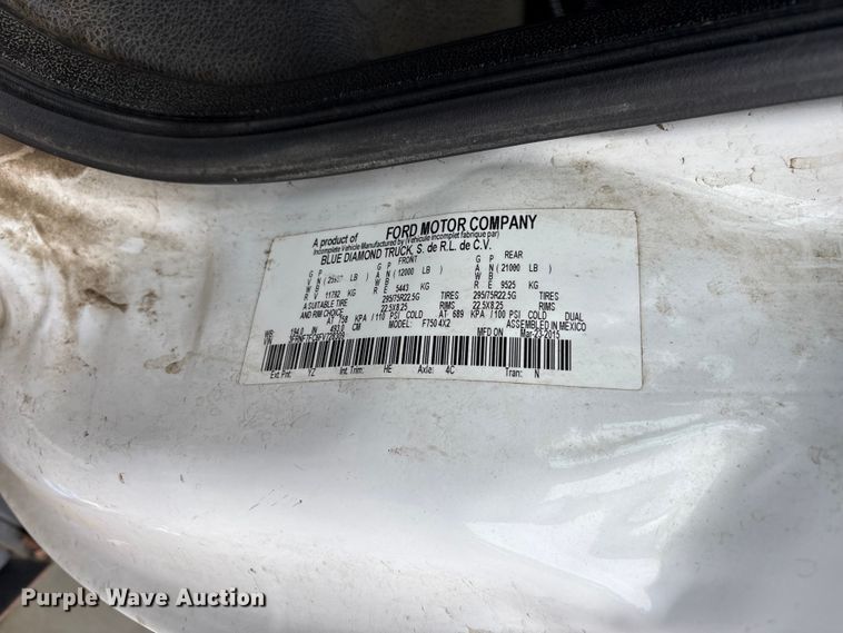 image for item YA4444 2015 Ford F750 forestry bucket truck