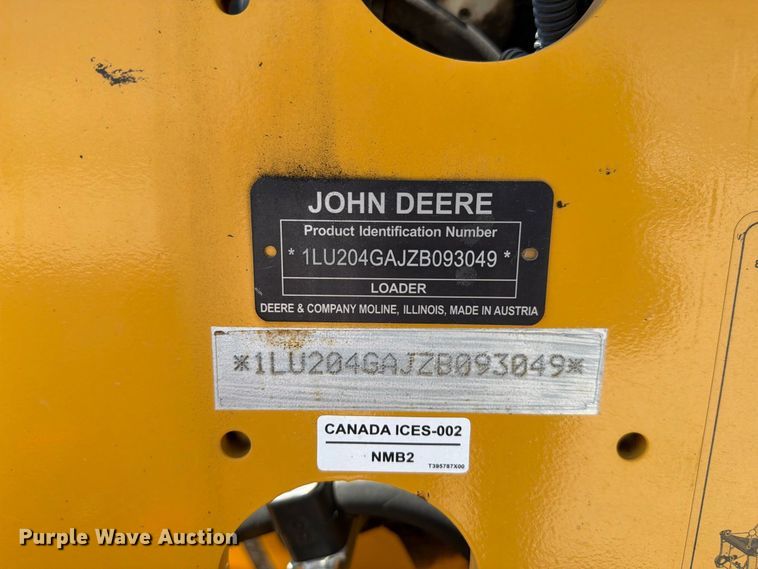 image for item YA4603 2025 John Deere 204G compact wheel loader