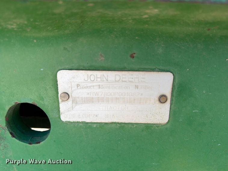 image for item DV8584 John Deere 7800 tractor