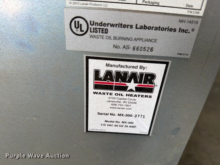 image for item DV8586 Lanair MX300 Oil burn heater