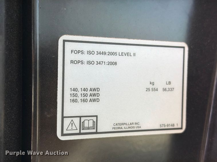 image for item DV8616 2020 Caterpillar 150 motor grader