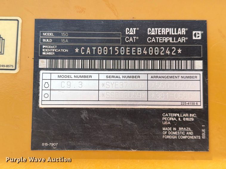 image for item DV8616 2020 Caterpillar 150 motor grader