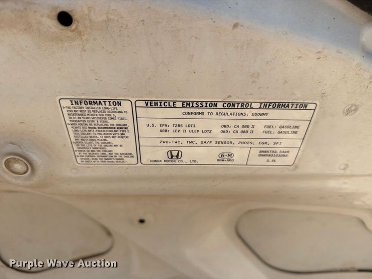 image for item EF6438 2008 Honda Odyssey van