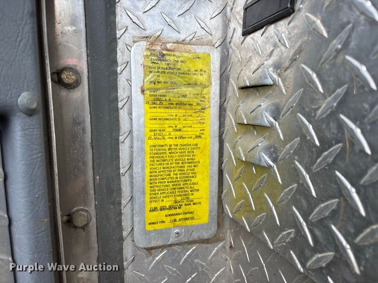 image for item EO4491 1996 E-One Emergency pumper fire truck