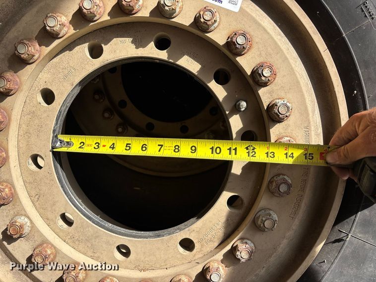 image for item EO4493 (4) Michelin 395/85R20 tires and wheels