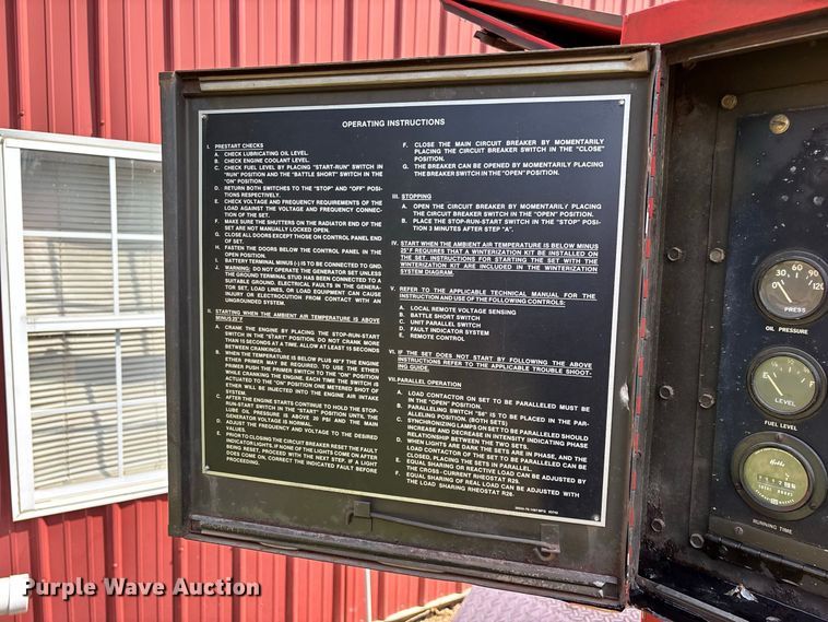 image for item EO4496 U.S. Department of Defense MEP 006A generator