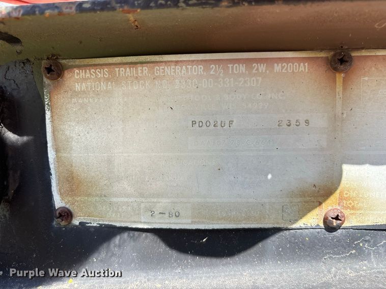 image for item EO4496 U.S. Department of Defense MEP 006A generator