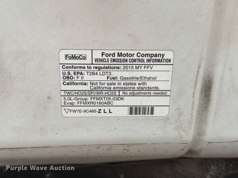 image for item EP7523 2015 Ford F150 XL Ext. Cab pickup truck