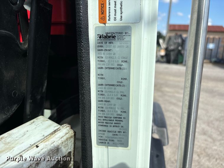 image for item ER3252 2022 Autocar Xpeditor refuse truck