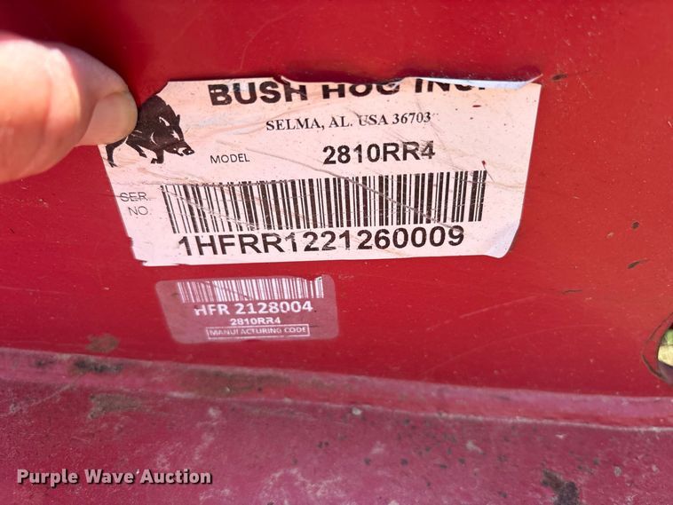 image for item ET0490 2022 Bush Hog 2810RR4 rotary mower