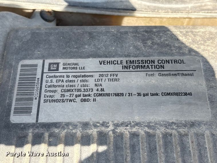 image for item EU0785 2012 Chevrolet Silverado Crew Cab pickup truck