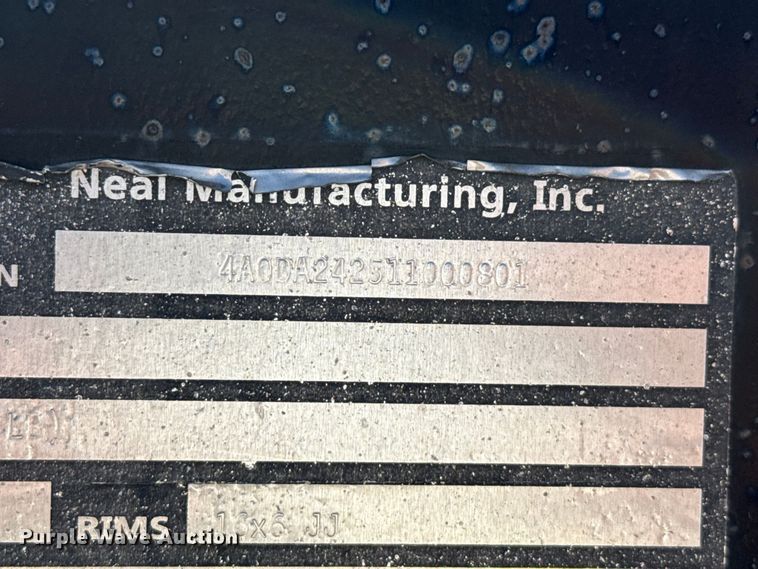 image for item EW4248 2001 Neal equipment trailer