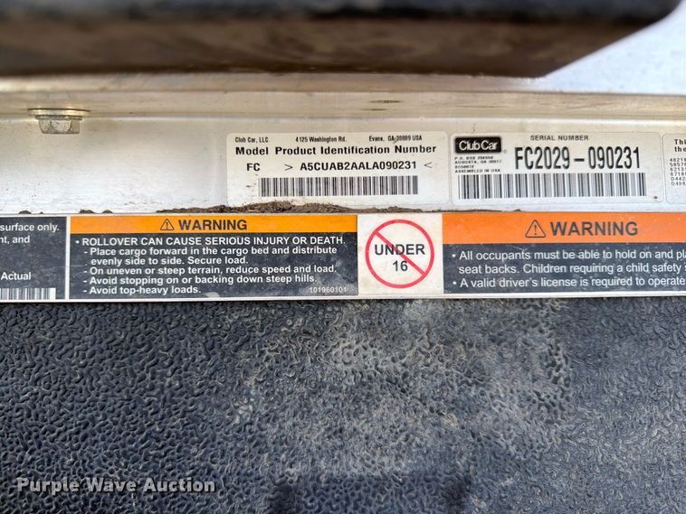 image for item EW8753 2020 Club Car golf cart