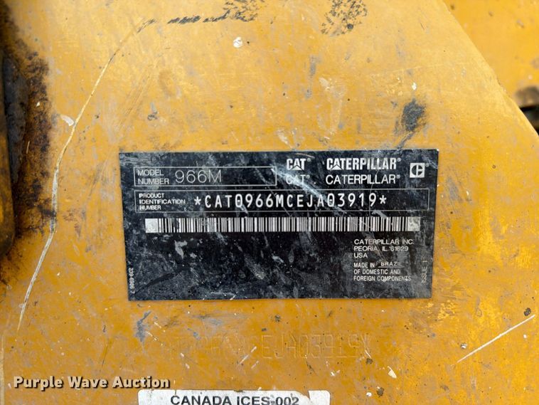 image for item EW8770 2022 Caterpillar 966M wheel loader