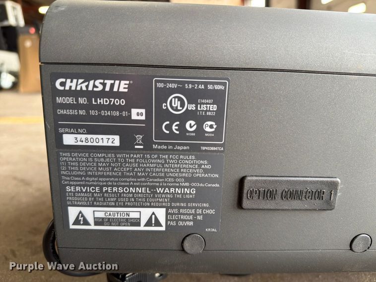 image for item EX0998 Christie LHD700 projector