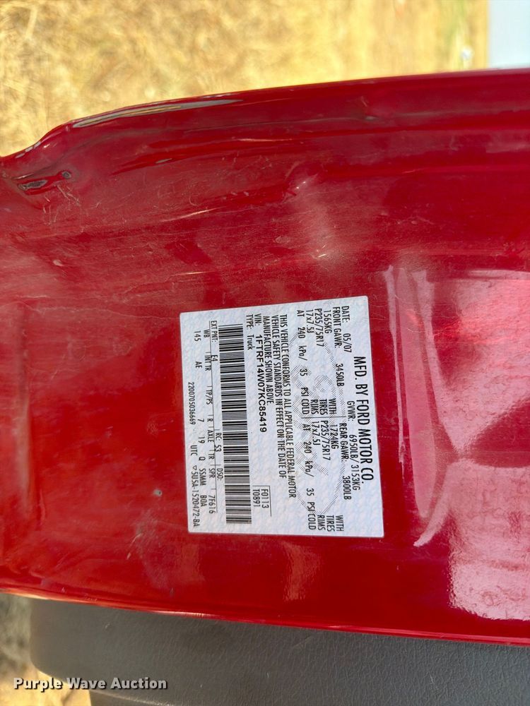 image for item EX4149 2007 Ford F150 pickup truck