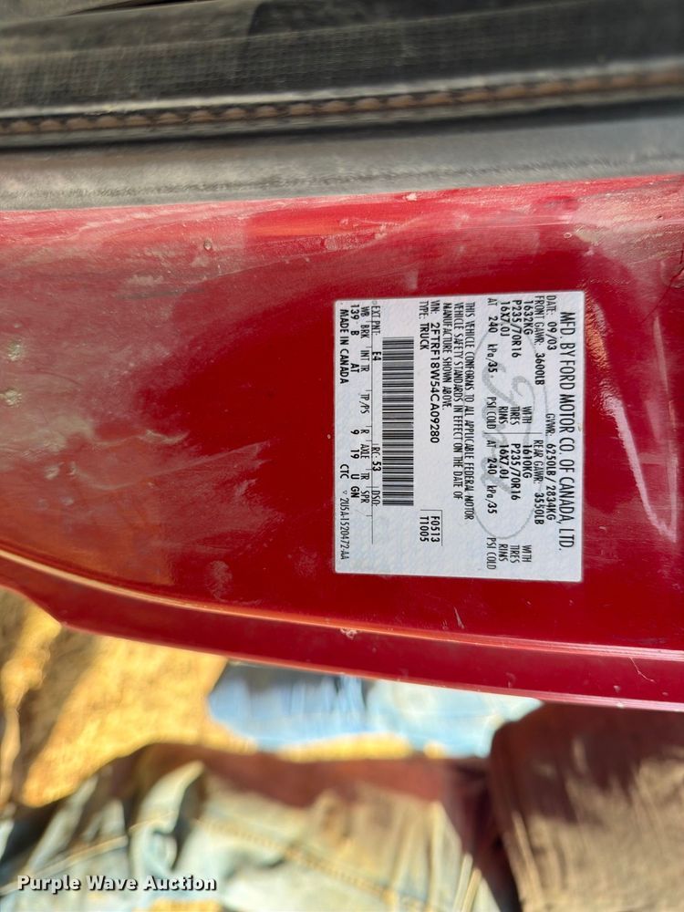 image for item EX4150 2004 Ford F150 pickup truck